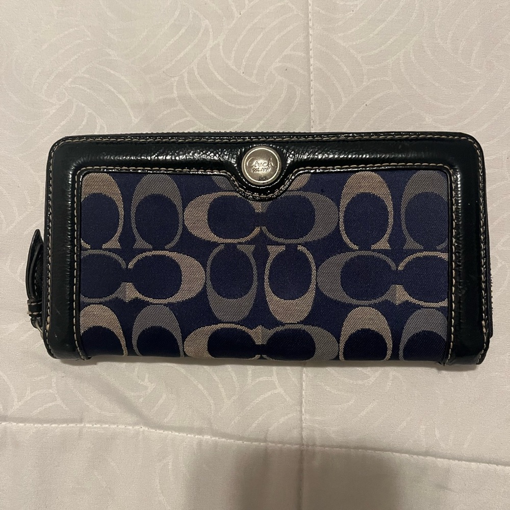 Coach Black and Blue Wallet